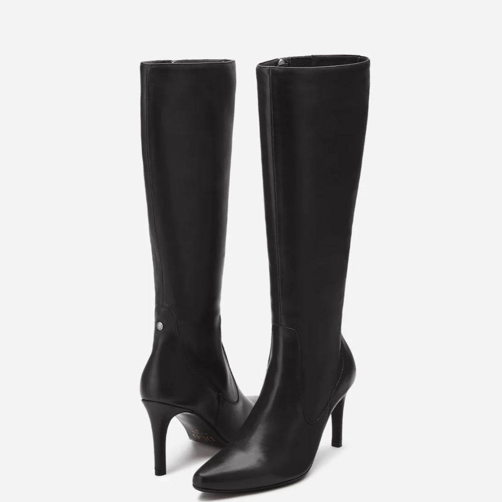 Wide Calf Duo Boots “Freya” size 7.5 Black Leather - Picture 6 of 6